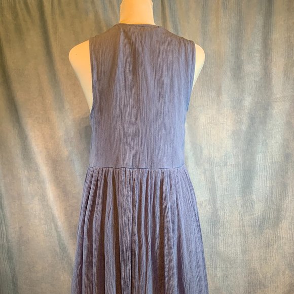 BLUE/NAVY BLUE SIZE SM SLEEVELESS KNEELENGTH DRESS - Picture 4 of 9